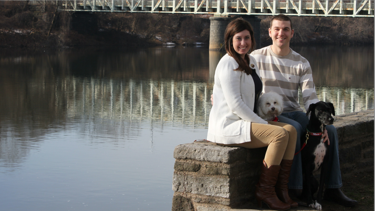  Lizzie Charlick Bray and her husband Braxton are the new heads of the East Falls Dog Park Committee. (Photo courtesy of Bray) 