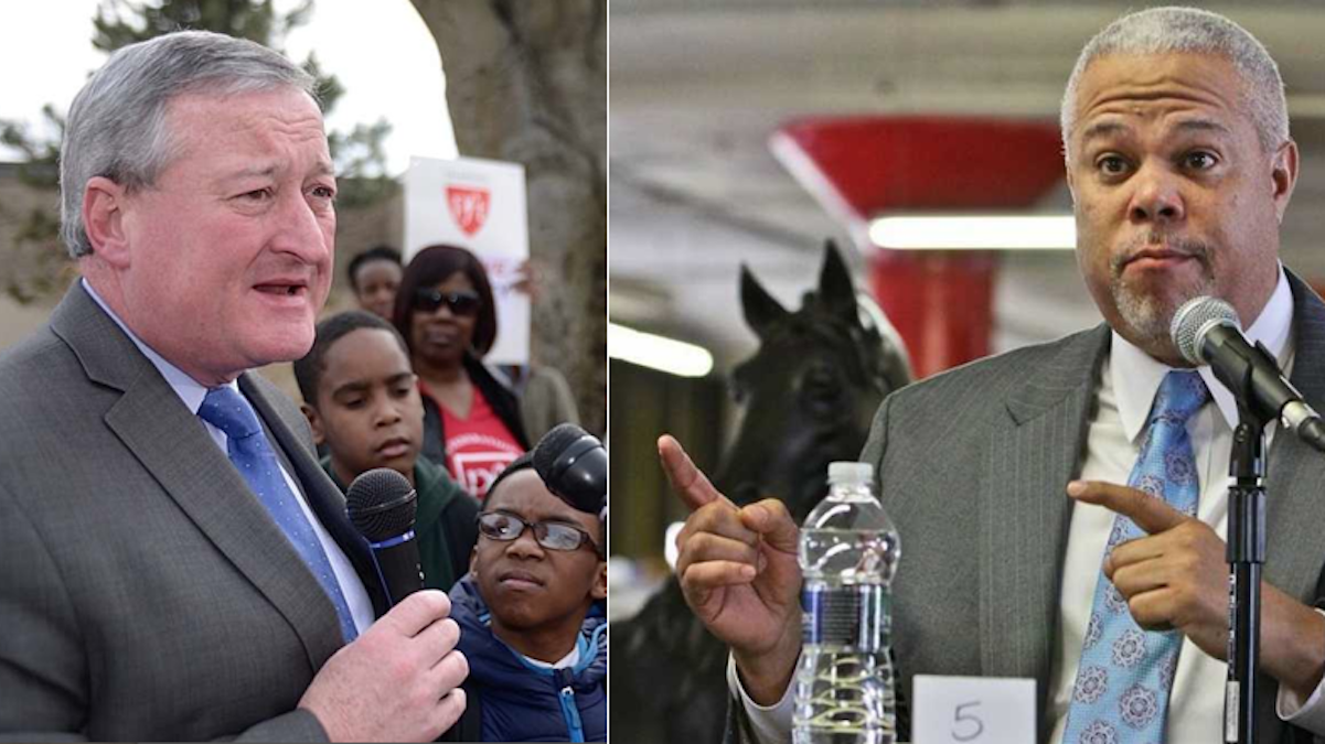  Jim Kenney (left) wants Tony Williams (right) to return embattled donations. (NewsWorks, file art) 