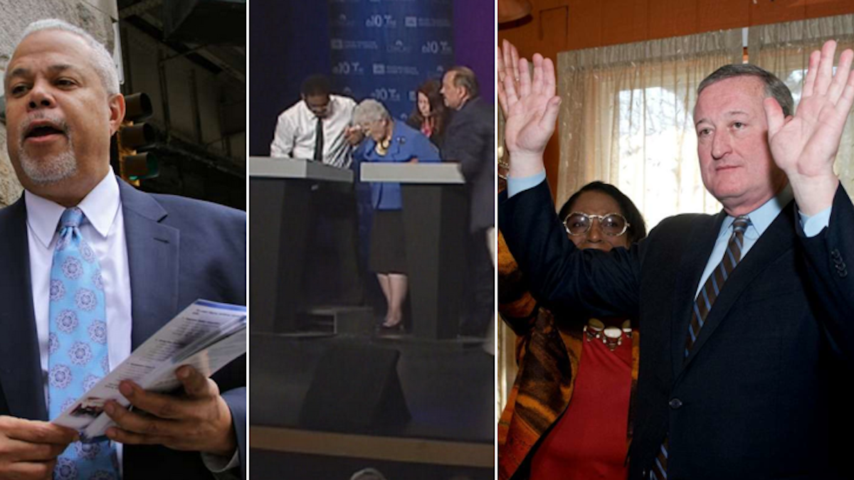  Stories about Lynne Abraham, Jim Kenney and Tony Williams highlights NinetyNine's Leading Questions election-special segment. (NewsWorks, file art) 