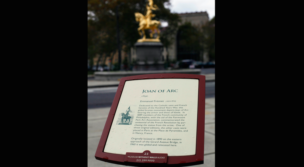 The Emmanuel Fremiet sculpture of Joan of Arc, background, in Philadelphia. (AP Photo/Matt Rourke) 