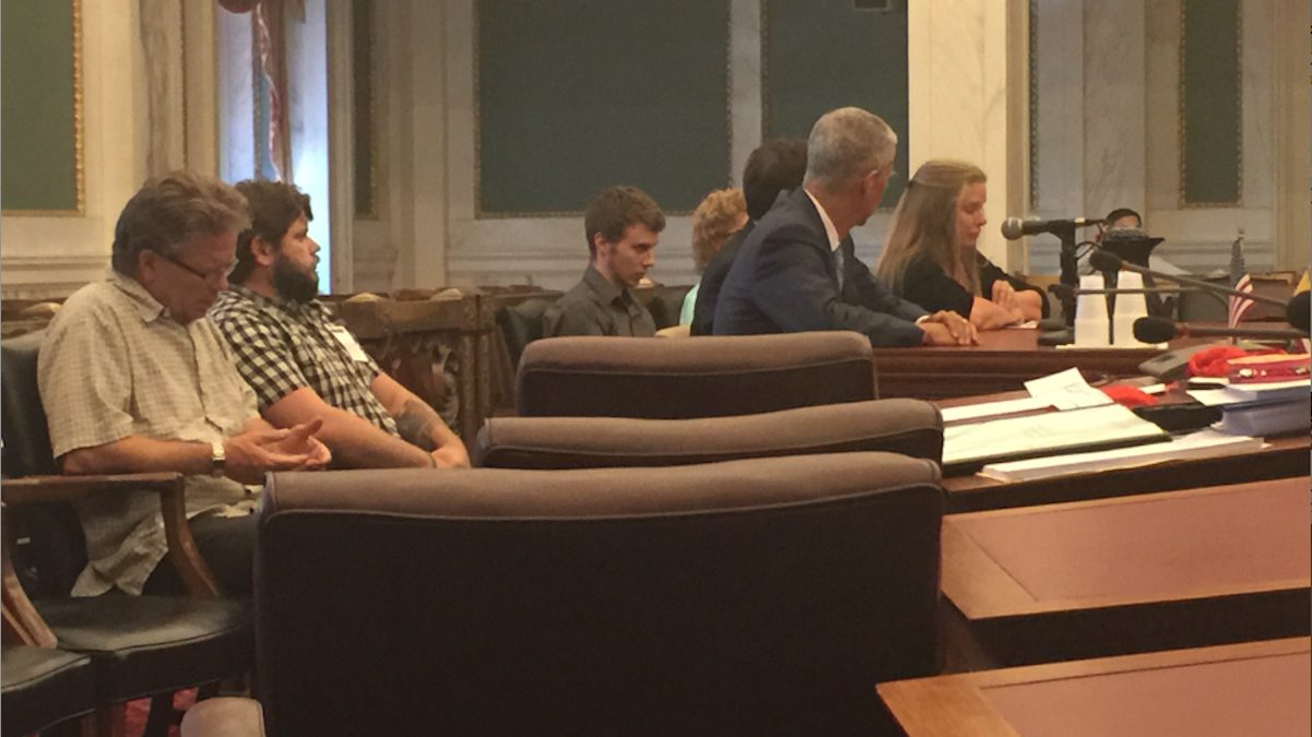  Karen Montgomery, whose 21-year-old son, Shane, died after leaving a Manayunk bar early Thanksgiving morning, testifies before a City Council committee hearing on Monday. (Brian Hickey/WHYY) 