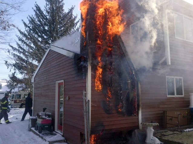  Four dogs escaped from a residential structure fire at 1714 Old Freehold Road in Toms River Monday. (Photo: Toms River Police Department) 
