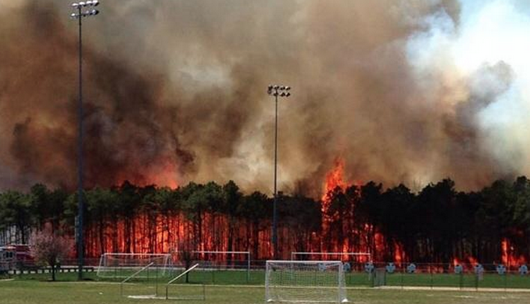  The Continental wildfire burning along the Berkeley/Beachwood border on April 24, 2014. (Photo: JSHN contributor Jennifer Miller‎) 