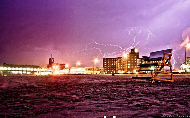  Lighting over Asbury Park by Blur Revision Media Design.  