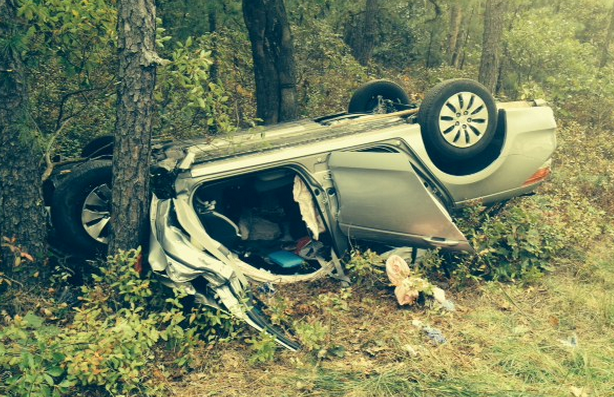 A Barnegat husband and wife were injured in a single-family crash on Route 539 in Manchester Tuesday morning