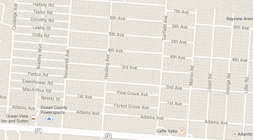  An early morning fire destroyed a house at 2311 3rd Avenue in Toms River. (Image: Google Maps) 