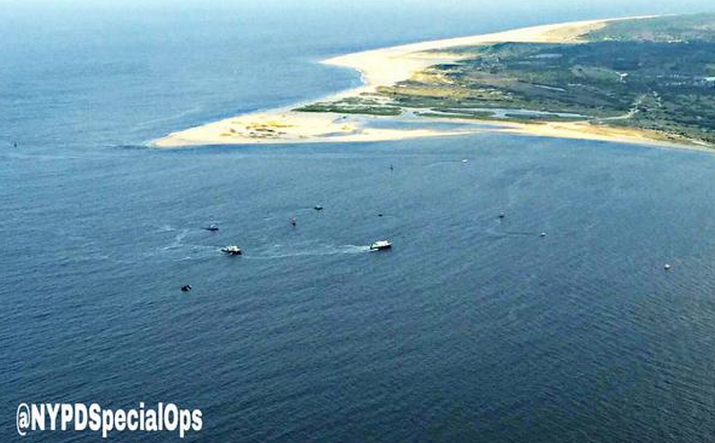  A search operation for the missing fishing vessel off Sandy Hook yesterday afternoon. (Photo: NYPD) 