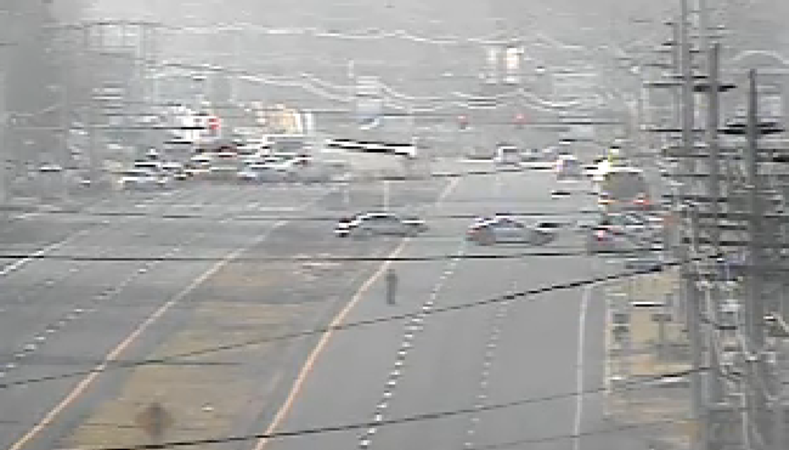  The closed portion of Route 9 in Marlboro. (Image: 511nj.org) 