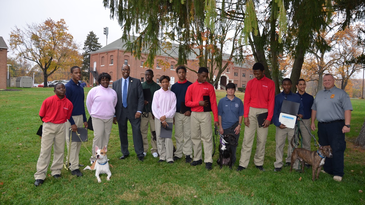  Second graduating class from Second Chance Canine Program(Photo courtesy of Delaware Div. of Youth Rehabilitative Services) 