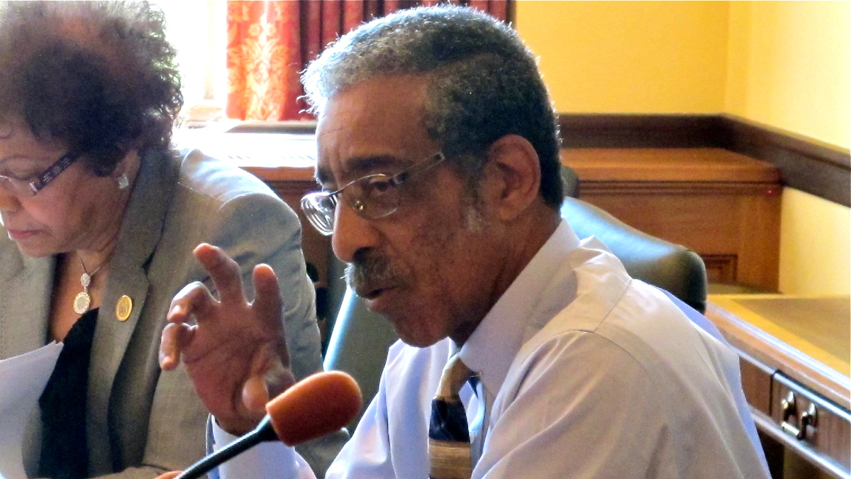 New Jersey Sen. Ron Rice is sponsoring a bill that would restore voting rights to those on parole, probation or  in prison. (Phil Gregory/WHYY) 