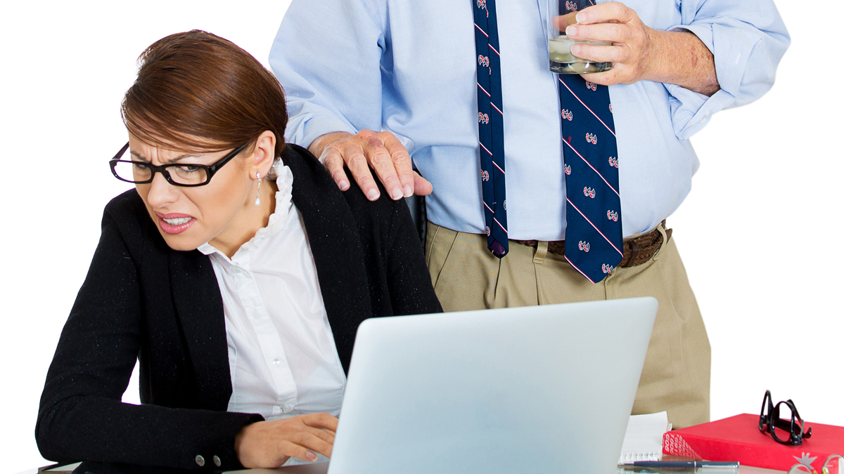  (<a href='http://www.shutterstock.com/pic-170513822/stock-photo-closeup-portrait-of-elderly-senior-mature-man-ceo-executive-leader-making-advances-on-his-young.html'>Unwelcome attention</a> image courtesy of Shutterstock.com) 