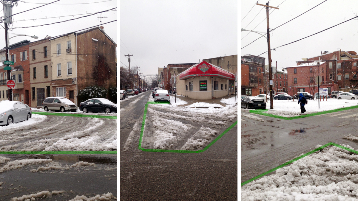  East Passyunk Avenue' diagonal route through South Philadelphia creates an abundance of space unused by cars. (Jon Geeting/PlanPhilly, file) 