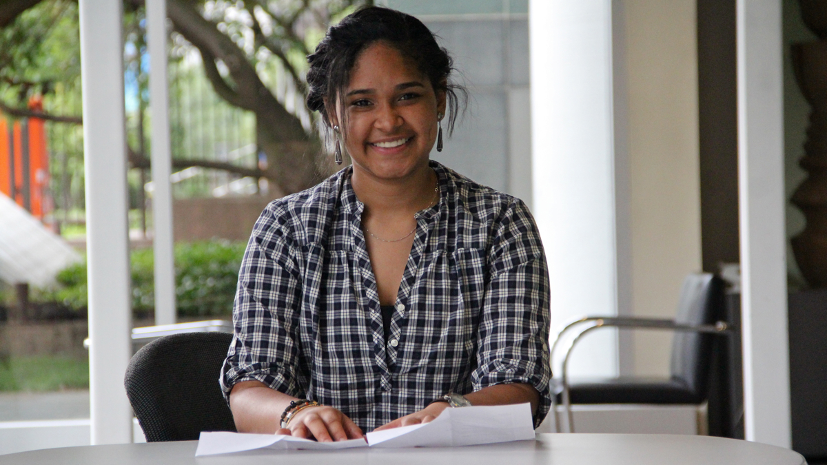  Soledad Alfaro-Allah was named the 2014-15 Philadelphia youth poet laureate. (Emma Lee/WHYY) 