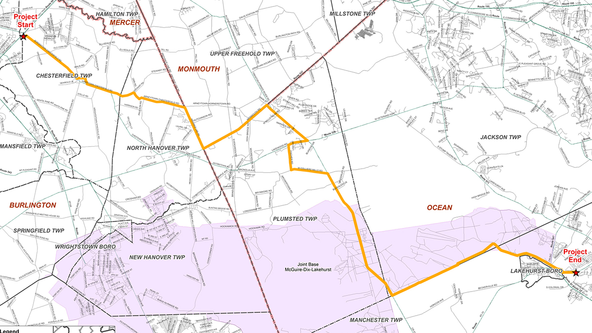 The Southern Reliability Link pipeline would travel through Burlington