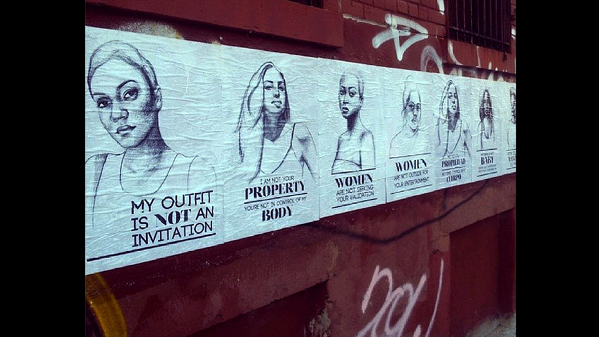 Brooklyn artist Tatyana Fazlalizadeh created the series Stop Telling Women to Smile