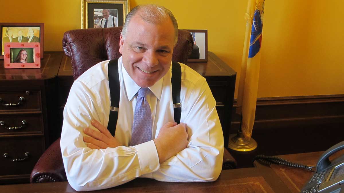  New Jersey Senate President Steve Sweeney says one of his top priorities in the budget discussions is replenishing the Transportation Trust Fund that pays for road and bridge repairs. (Phil Gregory/WHYY) 