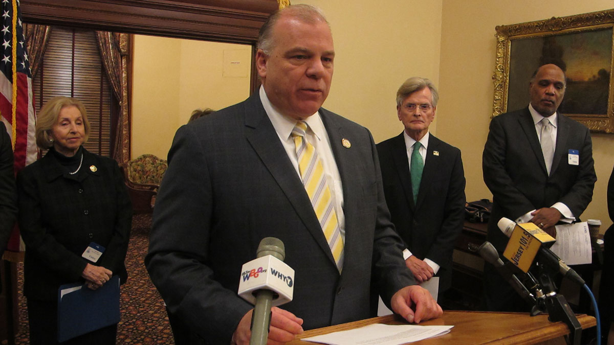  New Jersey Senate President Steve Sweeney proposes that towns and counties get a larger share of Transportation Trust Fund money. (Phil Gregory/WHYY) 