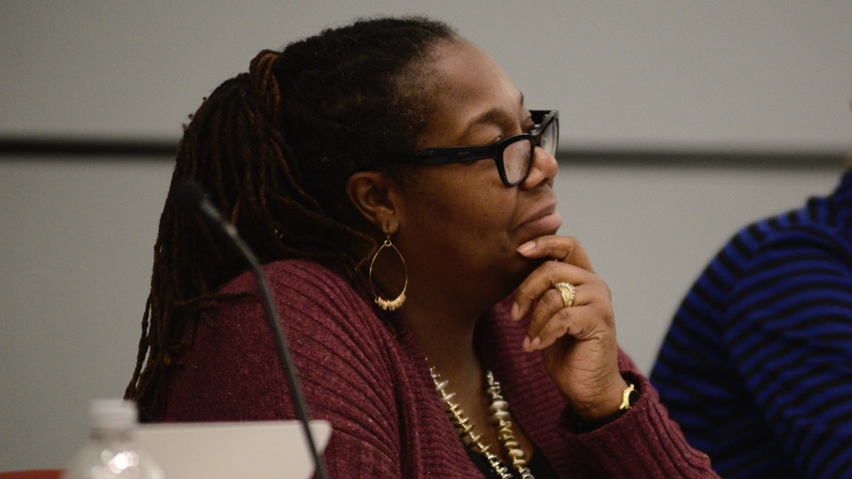 SRC member Sylvia Simms is shown at a February meeting. (Bastiaan Slabbers for NewsWorks