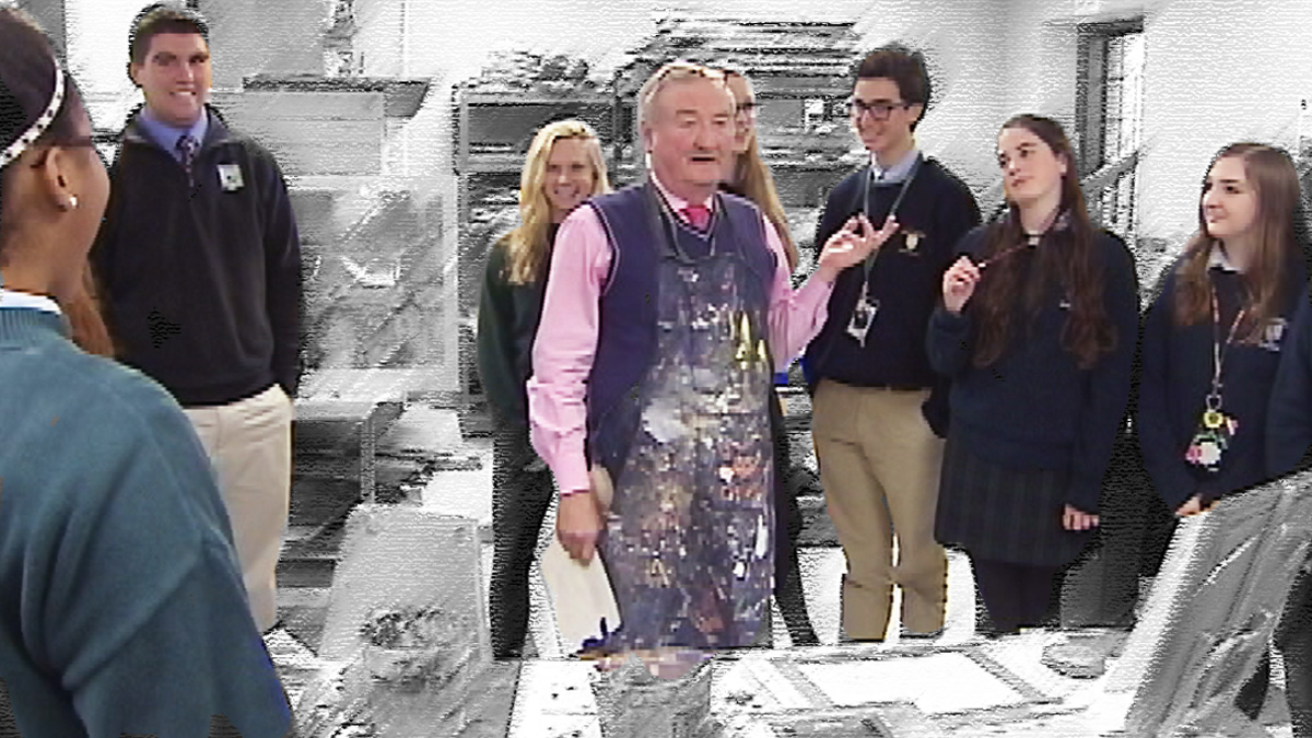  Terry Newitt in his Archmere Academy classroom (Brian Drouin/NewsWorks) 
