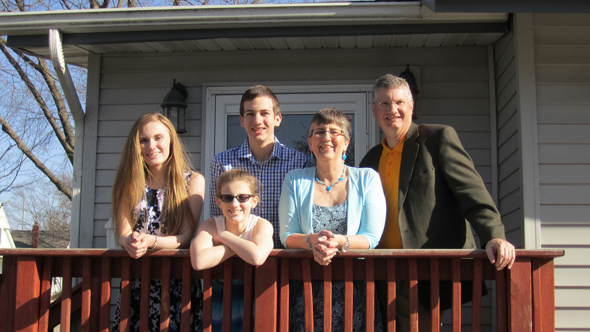 The Hinrichs family, photographed almost a year after Kurt's stroke. (Courtesy of Kurt Hinrichs)