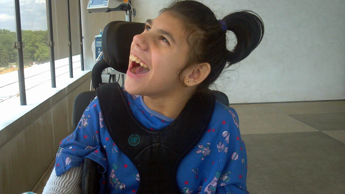  The author's daughter Theresa is shown at during a stay at the hospital last year when she was undergoing treated for a serious condition. (Image courtesy of Gae Condora) 