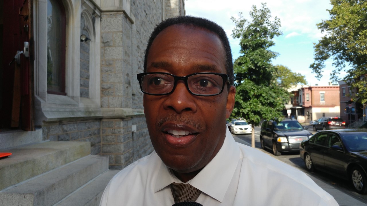 Philadelphia Council President Darrell Clarke outlines some of his plans for the the fall as city lawmakers get back to work. (Tom MacDonald/WHYY)