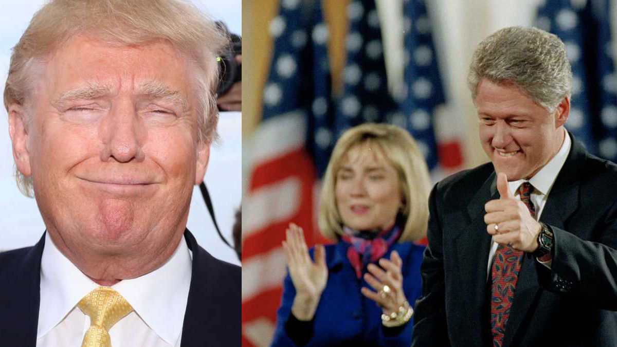  From left: Donald Trump (Greg Allen/Invision/AP) and Hillary and Bill Clinton (AP Photo/Doug Mills, file) 