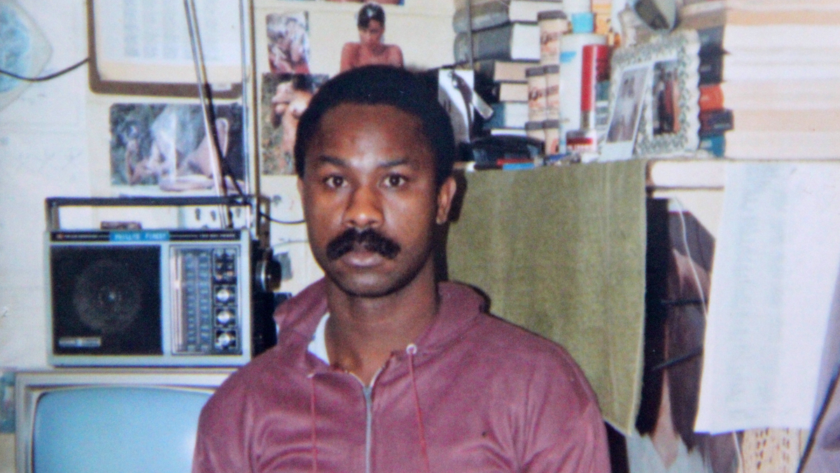  This photograph shows a detail of a snapshot of Tyrone Jones in his prison cell in in the 1980s. (Emma Lee/for NewsWorks) 