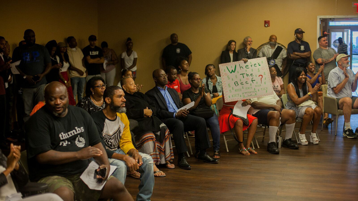 More than 200 people attended a hearing Tuesday evening to respond to the city's proposed financial recovery plan