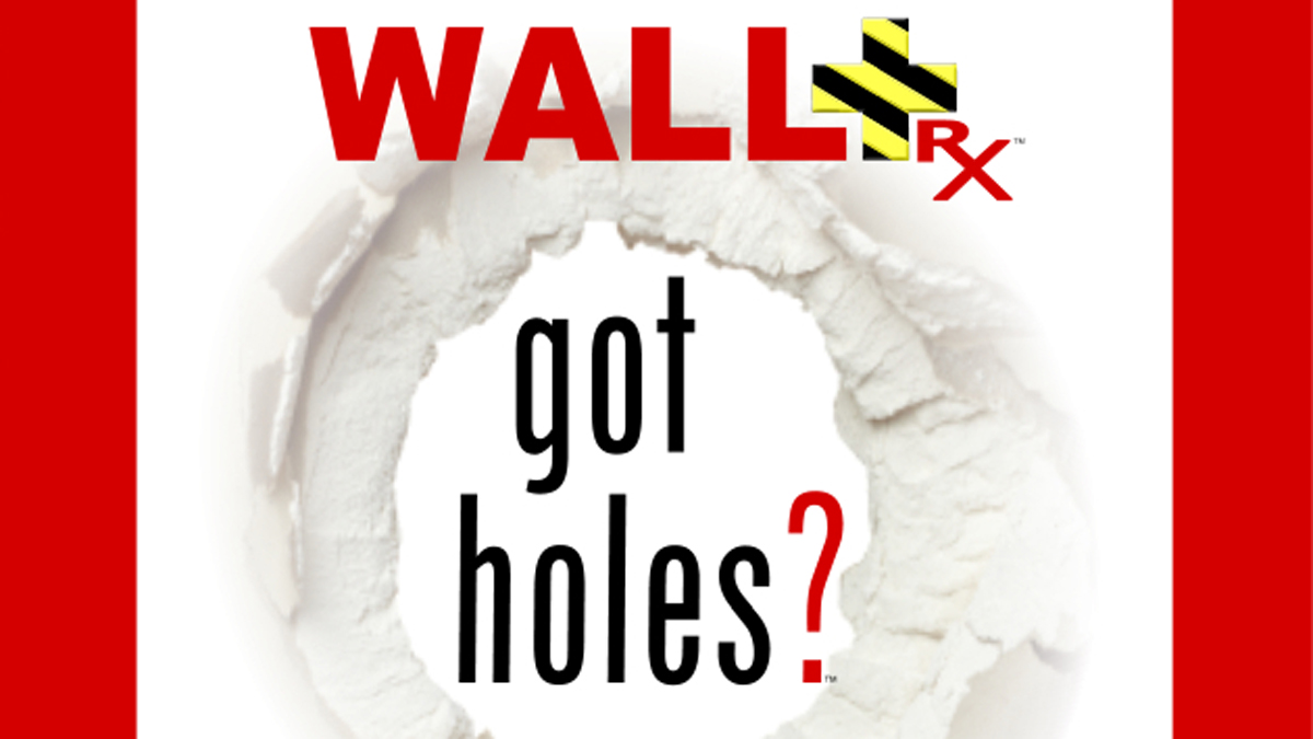  Detail from the Wall Rx repair kit package. 