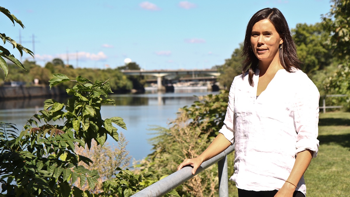 Michelle Kondo is a research scientist with USDA Forest Service. She uses spatial epidemiology and health geography methods to evaluate health and safety effects of urban sustainability programs and projects. (Kimberly Paynter/WHYY)