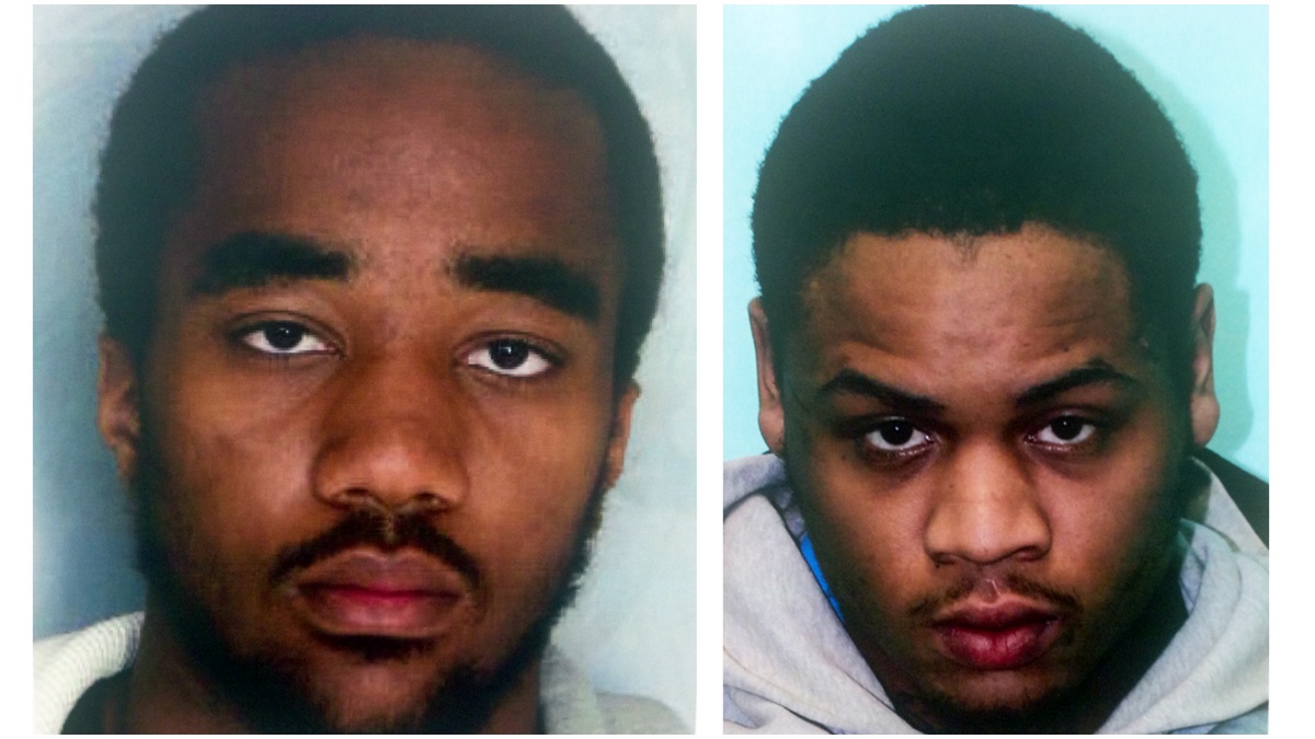  (From L) 19-year old Jermaine Booker of Wilmington, Del. and 20-year Kendall Briscoe of Newark, NJ 