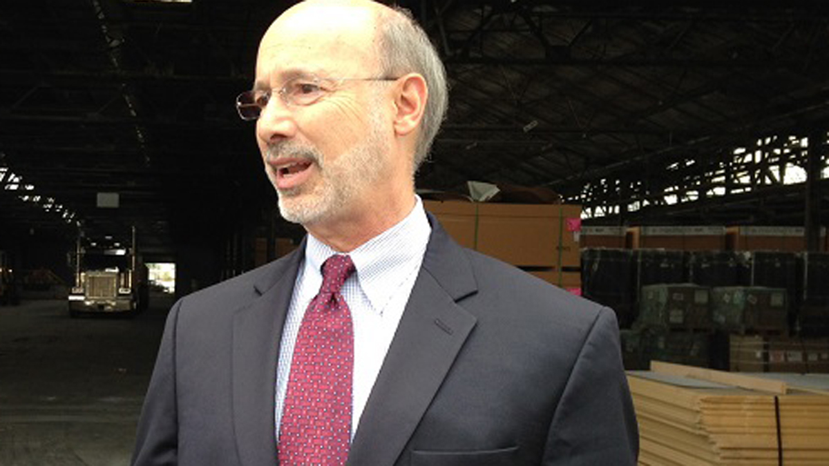  Tom Wolf, Democratic gubernatorial candidate, speaks in Chester about the Pennsylvania's future. (Mary Wilson/WHYY) 