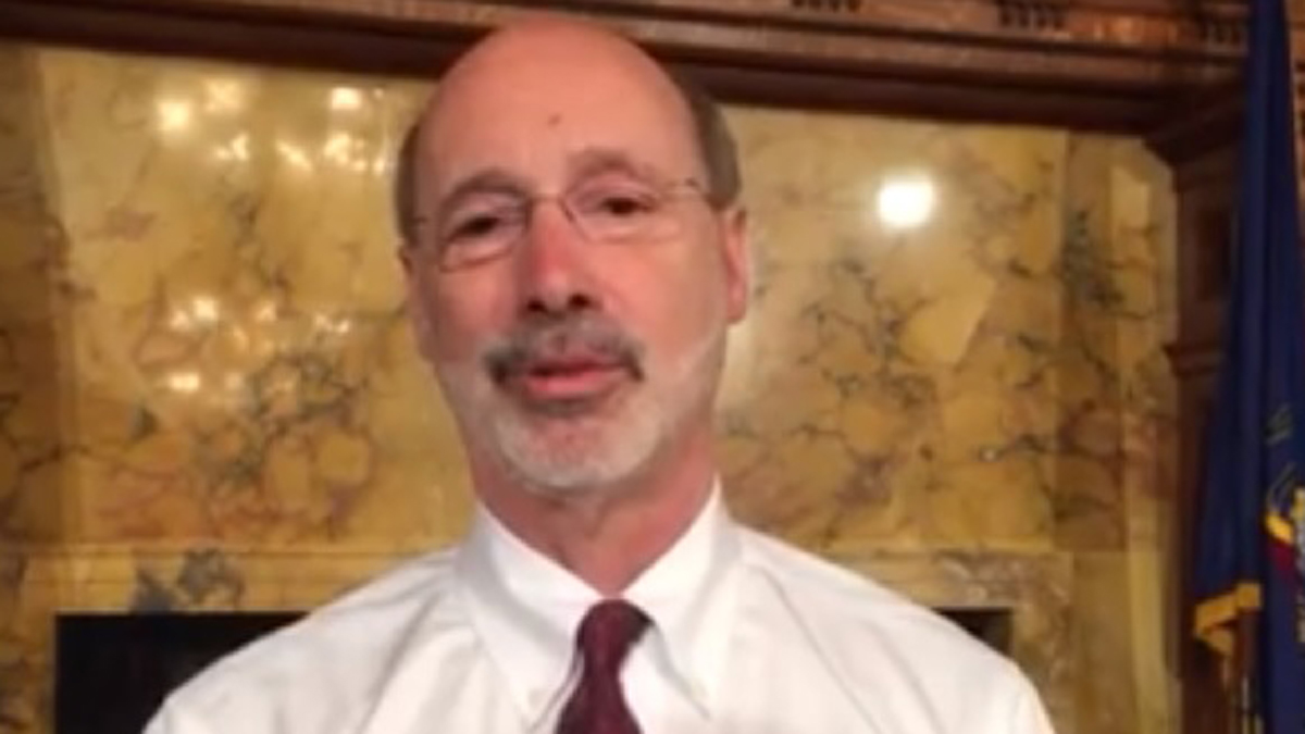  Screenshot of Pennsylvania Gov. Tom Wolf's post-town hall video.  