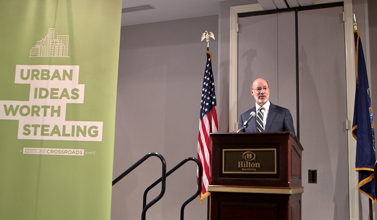 Governor Tom Wolf delivered the keynote address at the inaugural Keystone Crossroads’ Urban Ideas Worth Stealing conference in Harrisburg