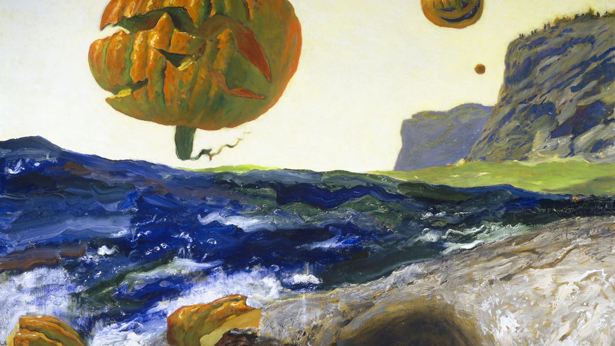  The largest and most comprehensive survey of Jamie Wyeth's work ever to be assembled is on display at the Brandywine River Museum of Art. Pictured: The Headlands of Monhegan Island, Maine, 2007 by Jamie Wyeth (photo courtesy of the Brandywine River Museum of Art). 