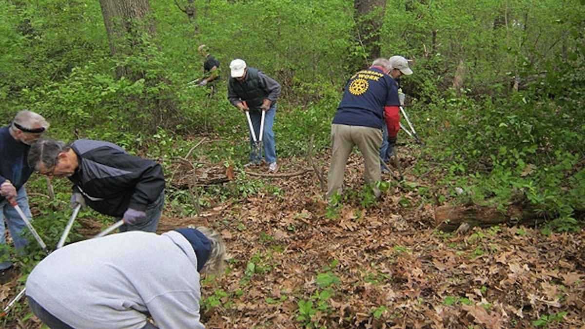  The Friends of Cresheim Trail working on an existing portion of the path. (Alaina Mabaso/NewsWorks Photo, file) 