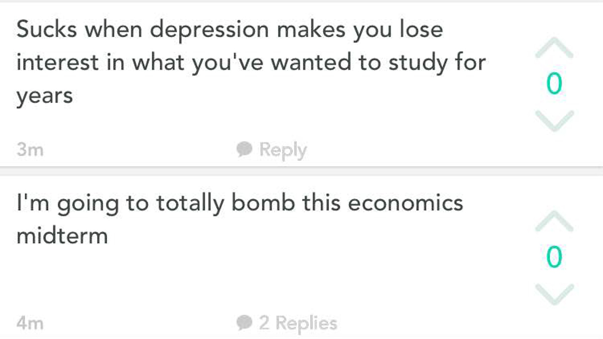 A screenshot of Yik Yak