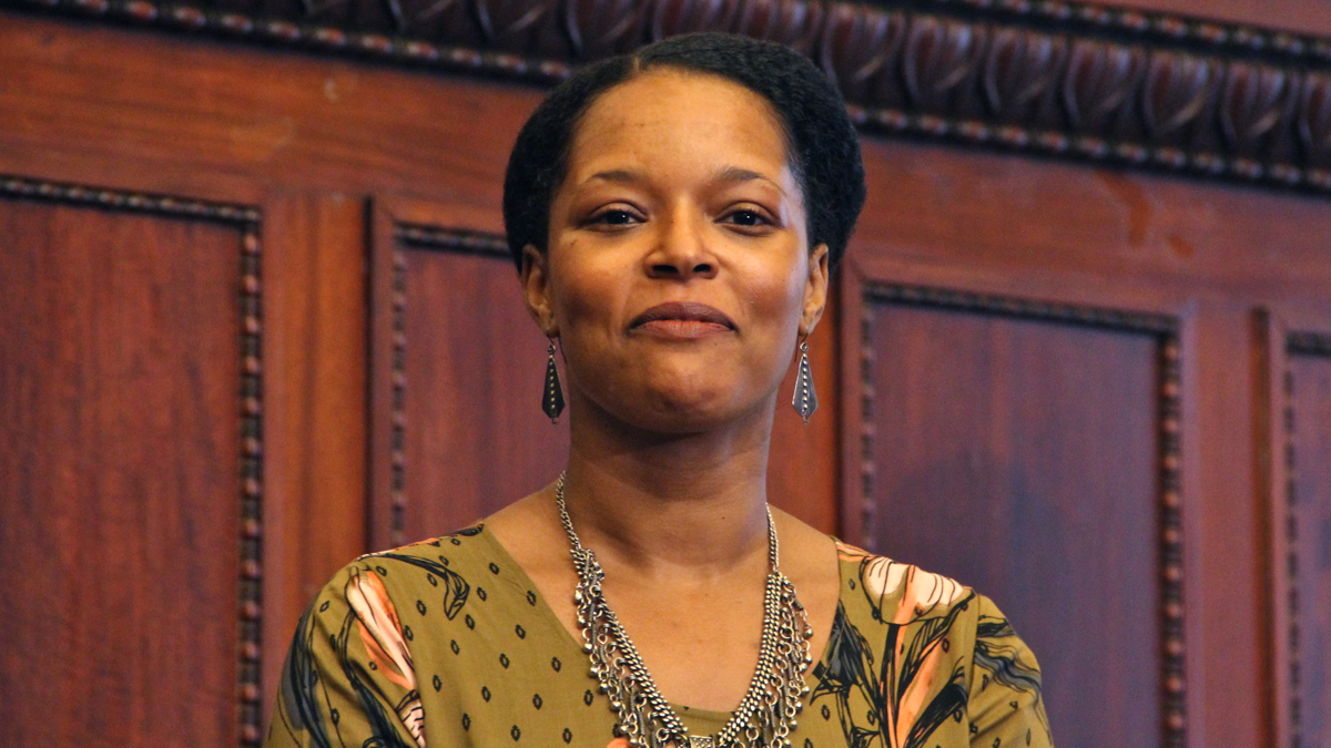  Philadelphia's Poet Laureate Yolanda Wisher. (Emma Lee/WHYY) 