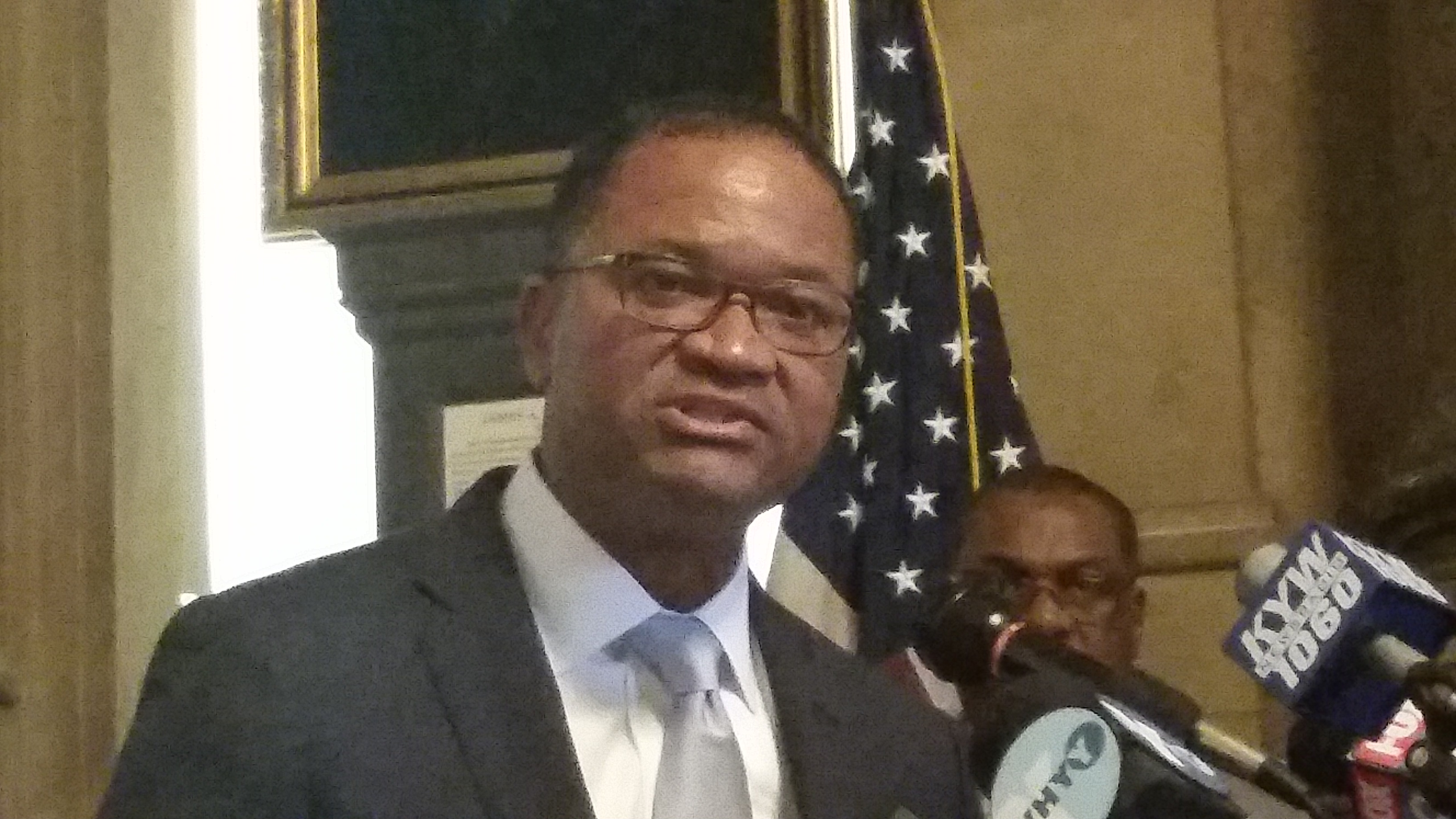  Zed Smith of Cordish says he's pleased with the results. (Tom MacDonald/WHYY) 