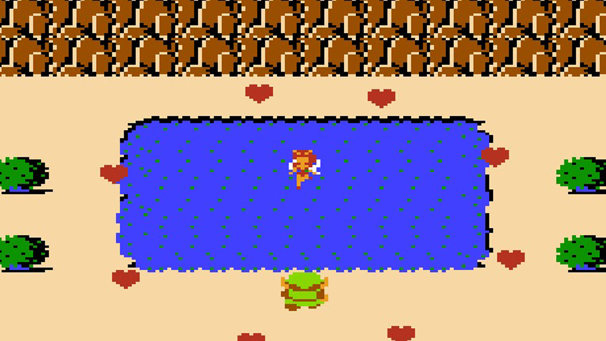  Screen grab from Nintendo Entertainment System video game 'The Legend of Zelda.' 