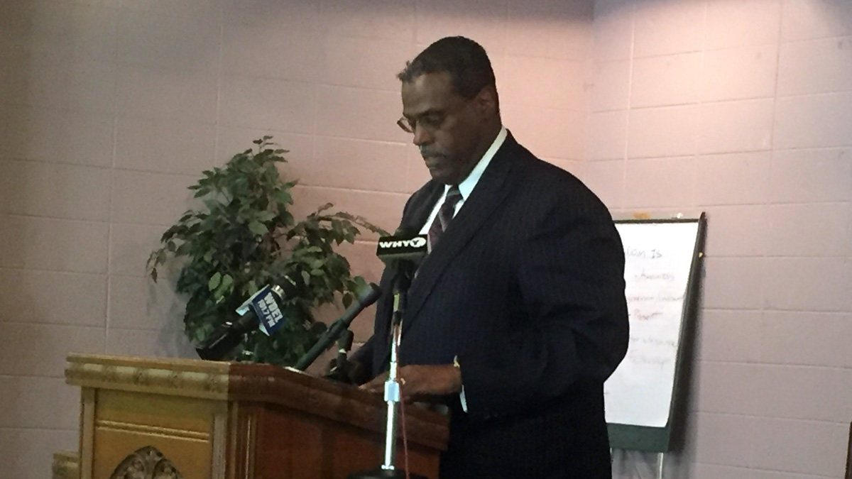  Rev. Silvester Beaman of IMAC said racism and discrimination in state agencies is far too common in Delaware. (Zoe Read/Newsworks) 
