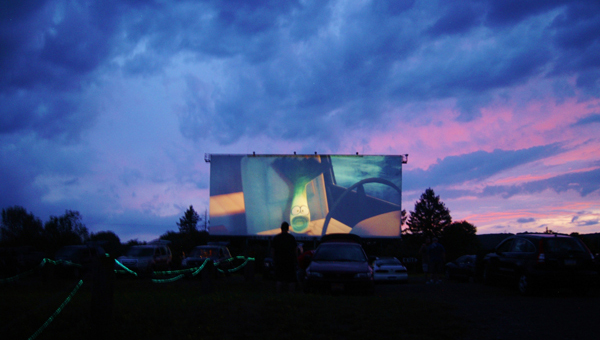  As the sun sets, the first feature begins. Customers fear this could be the last season at the Mahoning. (Photo courtesy of Karen O'Toole)  