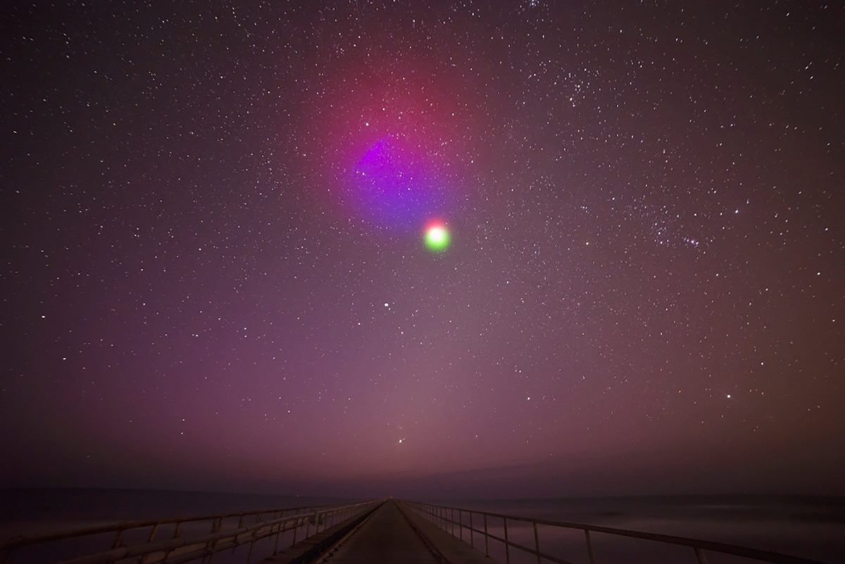  Artificial clouds are seen from ground. (Image: NASA's Wallops Flight Facility) 