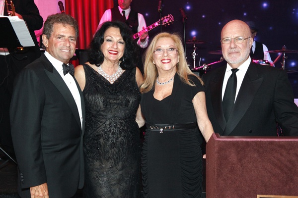 <p><p>Rainbow Ball cochairs Ronald Yellin (left) and his wife, Abramson Center trustee, Michelle Yellin, Sarita Gocial, Abramson Center Auxiliary member, and her husband Morris Gocial, treasurer of the Center’s board of trustees (Photo courtesy of Scott Weiner)</p></p>
