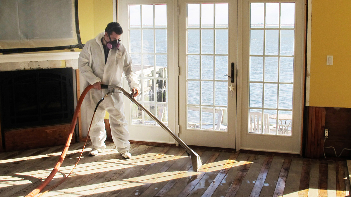  A home is steam-cleaned following Superstorm Sandy(AP File Photo/Frank Eltman) 