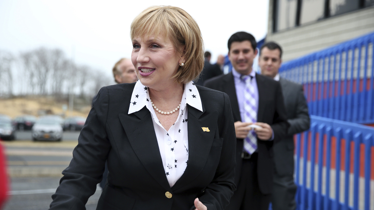 Republican New Jersey Lt. Gov. Kim Guadagno arrives to officially kick off her candidacy for governor