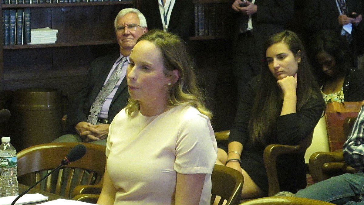  Andrea Strony testifies at Assembly Judiciary Committee hearing (Phil Gregory/WHYY) 