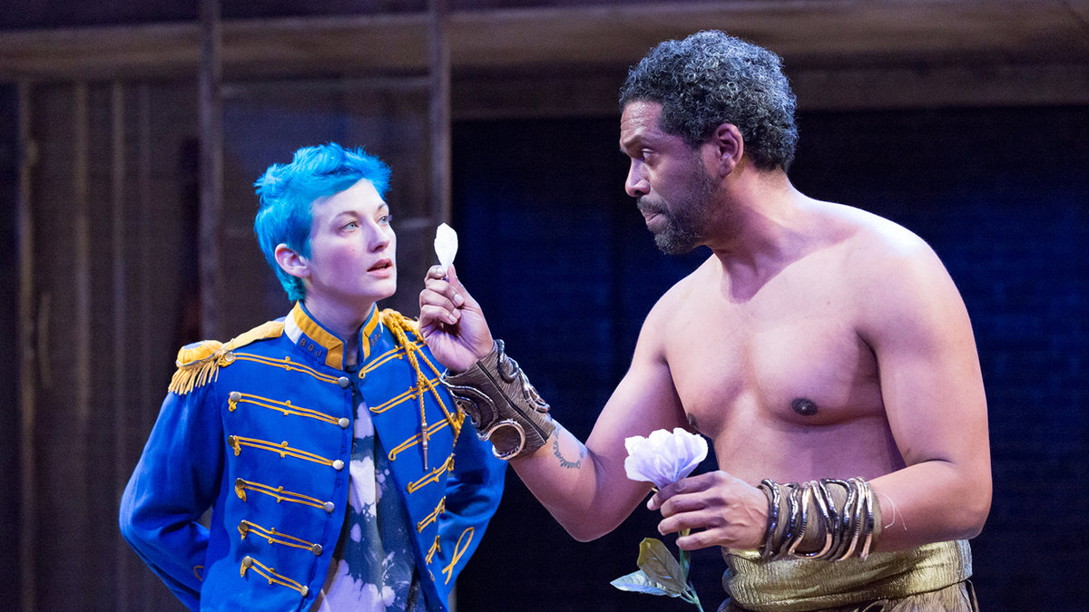  Mary Tuomanen as Puck, and Lindsay Smiling as Oberon in Arden Theatre Company's production of 'A Midsummer Night's Dream.' (Photo courtesy of Mark Garvin)  