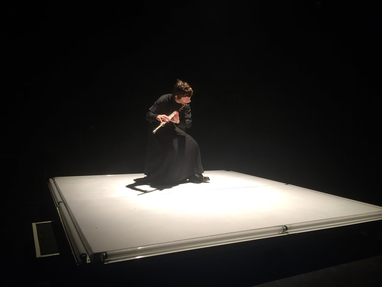  Claire Chase performing Density 21.5. (Publicity photo at ClaireChase.com) 